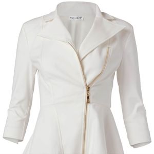 Venus White High-Low Jacket